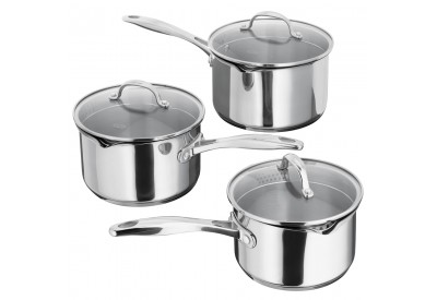 Stellar 7000 Stainless Steel 3 Piece Draining Saucepan Set